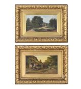 ATTRIBUTED TO JAMES HERBERT SNELL (BRTISIH 1861-1935), A PAIR OF SMALL LANDSCAPES