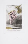 λ Salvador Dalí (1904-1989), Los Incas peludos del atardecer, plate 68 from Les Caprices de Goya …
