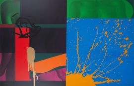 λ Bruce McLean (b.1944), A Carefully Designed Splatter, Me Goal Keeper, Fear of the Spot, On the …