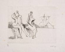 λ Henry Moore (1898-1986), Two Seated Figures II (Cramer 56)