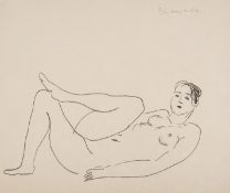 λ Henri Matisse (1869-1954) , Nu couché, jambe repliée - Étude de jambes (Duthuit 461)