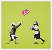λ Banksy (b.1974), No Ball Games (Green) (Signed)