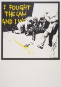 λ Banksy (b.1974), I Fought the Law (Yellow) (Signed AP)