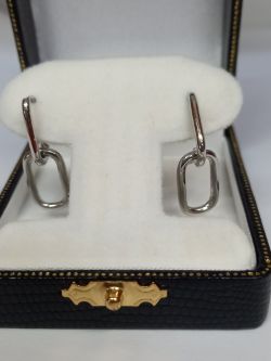 SILVER DOUBLE LINK EARRINGS