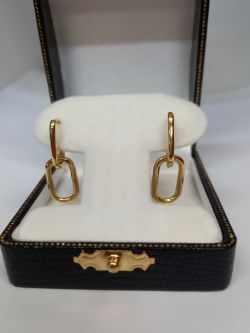 SILVER PLATED DOUBLE LINK EARRINGS
