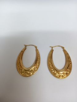 GOLD PLATED CREOLE EARRINGS