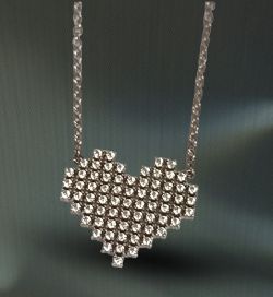 SILVER CUBIC ZIRCONIA HEART PENDANT