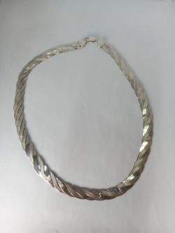 925 STERLING SILVER FLAT TRIPPLE SNAKE NECKLACE 9MM CHOKER 45CM