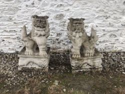 GUARDIANS OF ELEGANCE: SOLID GRANITE FOO DOGS