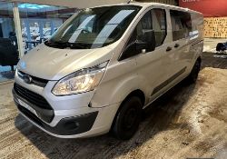 131K MILES WORKFORCE ESSENTIAL: 2015 FORD TRANSIT CREW CAB - NO VAT ON HAMMER