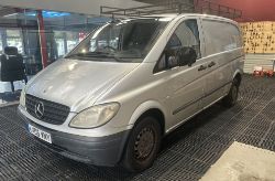 106K MILES - STURDY & TRUSTWORTHY: SILVER VITO 109 CDI SOLID ROOF RACK - NO VAT ON HAMMER