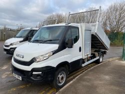 EX-COUNCIL GEMS: 2017 IVECO DAILY 50-150 TIPPERS, LOW MILEAGE, EURO 6, >>--NO VAT ON HAMMER--<<