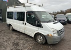 MOT'D MINIBUS: FORD TRANSIT 2.2 TDCI ENGINE, READY FOR DONATION >>--NO VAT ON HAMMER--<<