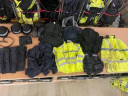 50 X BAGS FULL OF POLICE CLOTHING & ACCESSORIES - RRP £13750.00 - NO VAT ON HAMMER