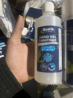 OVER 250 BOTTLES BOSTIK HAND GEL SANITIZER 500ML