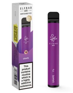 50 X ELF BAR GRAPE DISPOSABLE VAPE ECIGS