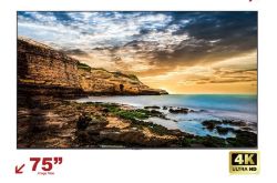 SAMSUNG 75” 4K UHD LARGE FORMAT DIGITAL SIGNAGE DISPLAY QE75T / LH75QETEPGCX/EN - RRP £1600