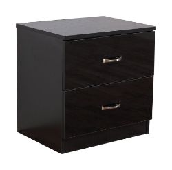 2 DRAWER BEDSIDE WITH HIGH GLOSS FRONTS - BRAND NEW BOXED