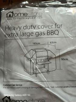 PALLET OF 84 X NEW CHARCOAL COLOUR EXTRA LARGE HEAVY DUTY GAS BBQ COVERS 160 X 63 X 90CM