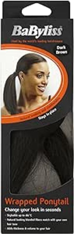 1368 X NEW BABYLISS PONYTAIL WRAP DARK BROWN 1PK