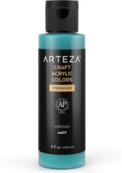 525 X NEW CRAFT ACRYLIC PAINT, A607 VIRIDIAN 118ML