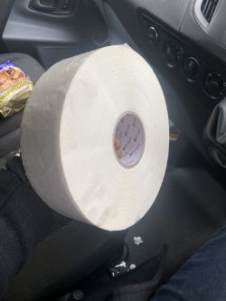 240X ROLLS 75MMX 990M WHITE POLYPROPLYNE PACKAGING TAPE RRP £3800
