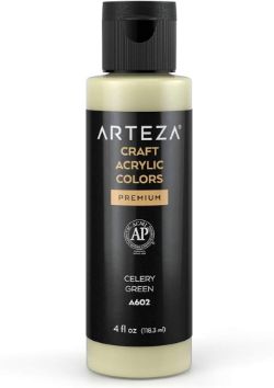 475 X NEW CRAFT ACRYLIC PAINT, A602 CELERY GREEN 118ML