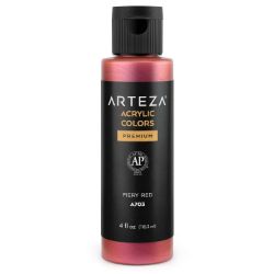 628 X NEW IRIDESCENT ACRYLIC PAINT, A703 RED 118ML