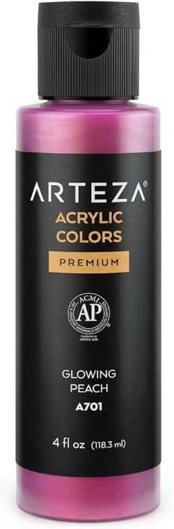 677 X NEW IRIDESCENT ACRYLIC PAINT, A701 PEACH 118ML