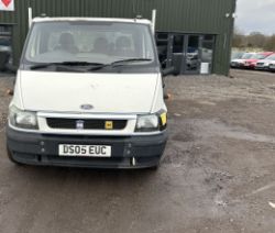 2005 TRANSIT FLATBED - READY TO WORK, FIRST TO SEE WILL BUY >>--NO VAT ON HAMMER--<<