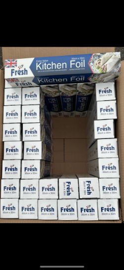 480X EXTRA VALUE KITCHEN FOIL 30CMX30M CATERING SUPPLIES