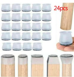 50 X PACKS OF 24 SILICONE CHAIR LEG COVERS FURNITURE FLOOR PROTECTORS RRP£500