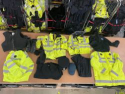5 X BAGS STUFFED WITH EX POLICE UNIFORM CLOTHING & ACCESSORIES - RRP £1375.00 - NO VAT ON HAMMER
