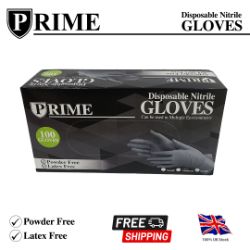 100 BOXES X BLACK NITRILE GLOVES POWDER FREE / LATEX FREE 100 BOXED RRP £1100