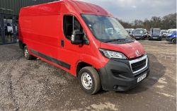 RED WORKHORSE PROJECT: 2018 PEUGEOT BOXER 335 L3 BLUE HDI SPARES OR REPAIRS >>--NO VAT ON HAMMER--<<