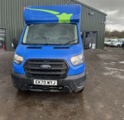 BLUE BEAST: 70 PLATE FORD TRANSIT 350 LOW LOADER