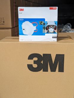 1200 X 3M AURA 9332+ FFP3 MASKS