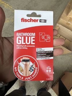 365 FISCHER BATHROOM GLUE SACHETS ADHESIVE NO TOOLS RRP £3K