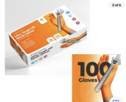 4000 ULTRA TOUGH ORANGE NITRILE DISPOSABLE GLOVES LARGE FOR MECHANICS RRP ££440