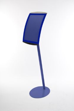 1 PALLET OF BLUE FREESTANDING A4 POSTER/MENU HOLDERS (23 ON PALLET)