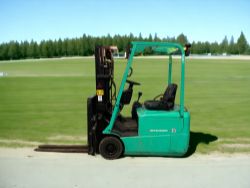 MITSUBISHI ELECTRIC 3-WHEEL FORKLIFT - FB15KRT-PAC (2009) **(INCLUDES CHARGER)**