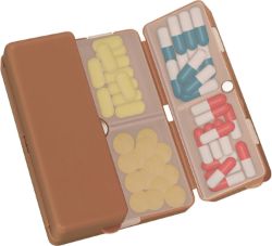 100 X PILL BOX ORGANISER LARGE PORTABLE DISPENSER 7 DAYS MOISTURE-PROOF