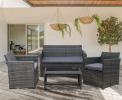 1 X NEW 4 PIECE RATTAN GARDEN SET X 30 SETS