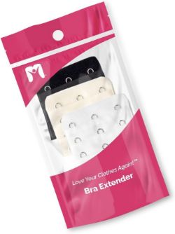 100 X NEW BW DOUBLE WIDTH BRA EXTENDERS - 3 PACK