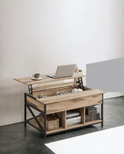 FREE DELIVERY - BRAND NEW COFFEE TABLE LIFT-TOP TABLE WITH OPEN AND HIDDEN STORAGE