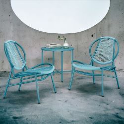 FREE DELIVERY - BRAND NEW GARDEN BISTRO SET 3 PIECES ACAPULCO CHAIRS OUTDOOR SEATING INK