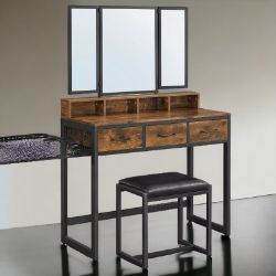 FREE DELIVERY - BRAND NEW DRESSING TABLE WITH MIRROR AND STOOL VANITY TABLE MIRROR MAKEUP