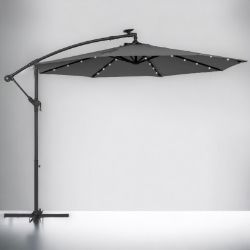 FREE DELIVERY - BRAND NEW CANTILEVER GARDEN PARASOL LED LIGHTS 3 M BANANA PATIO UMBRELLA