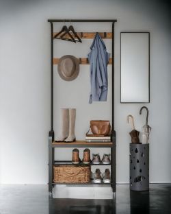 FREE DELIVERY - BRAND NEW COAT RACK COAT STAND WITH SHOE STORAGE BENCH