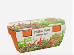 85 X NEW RUSSELLS TWIN TERRACOTTA GROW SETCHILLI & HERB 6S